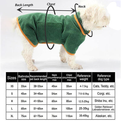 Super Absorbent Pet Bathrobe